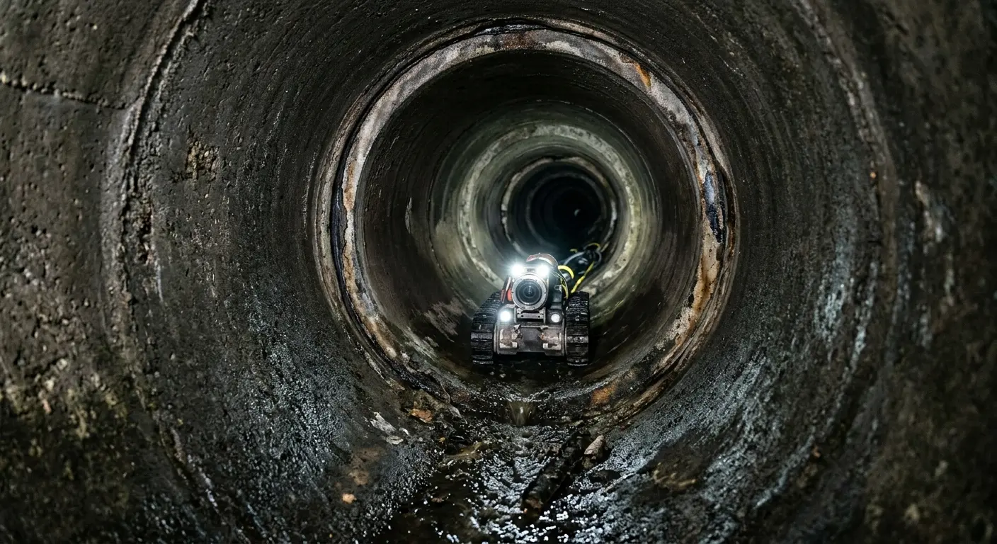 Robotic sewer camera inspecting pipe interior for Sewer Line Repair in Monessen